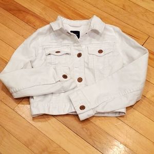 GapKids (M) white Jean girl's jacket, button up